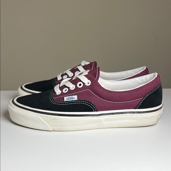 Vans Anaheim Factory Era Style 95 Suede Black Burgundy Women’s 9.5 / Men’s 8.0 - Picture 3 of 7